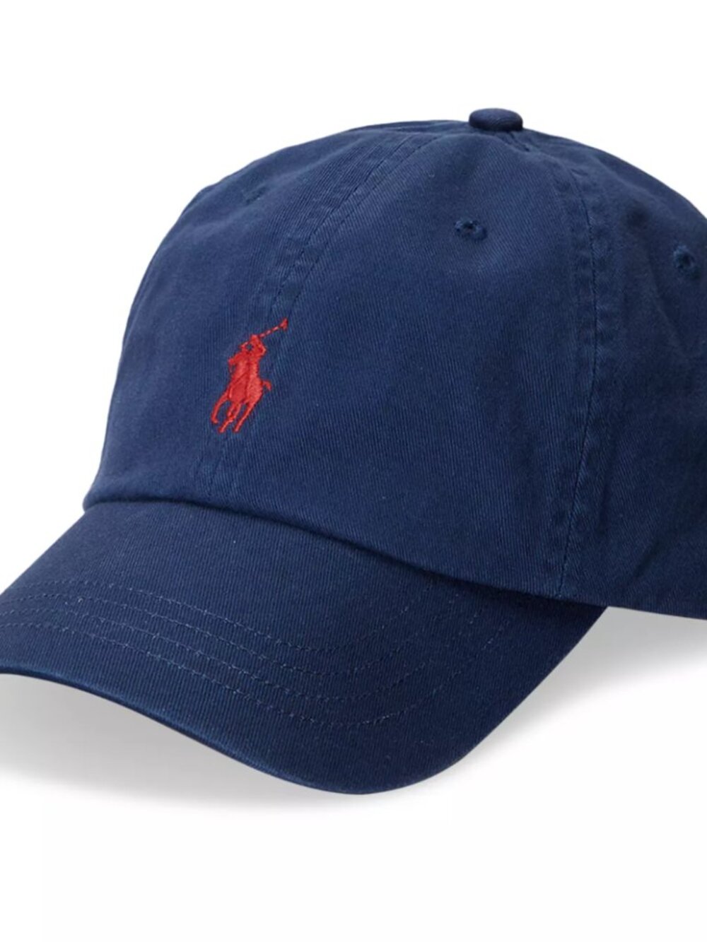 Polo Ralph Lauren Women's Cotton Chino Ball Cap - navy/red - Picture 2 of 8